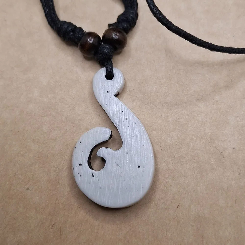 Turtle Hawaiian fish hook necklace adjustable Tribal pendant nautical jewelry